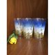 Drinking Cup Yellow Blue Stripe Flower 9 oz