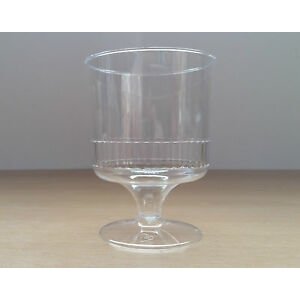 5Oz transparent plastic wine glass