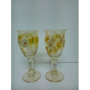 Cup wine glass, exclusive painted hand