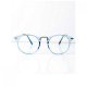 Circular fashion transparent lens eyeglasses frame box - Light Blue