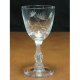 Vintage elegant cropped crystal bubble palm wine glass