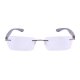 Plastic and Metal Reading Glasses - Gray