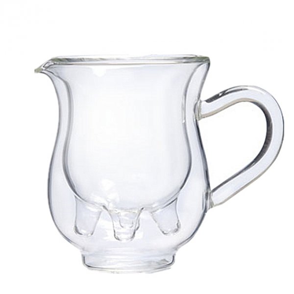 Creative double milk yield transparent mug