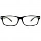 Thin rectangular transparent lens glasses men and women