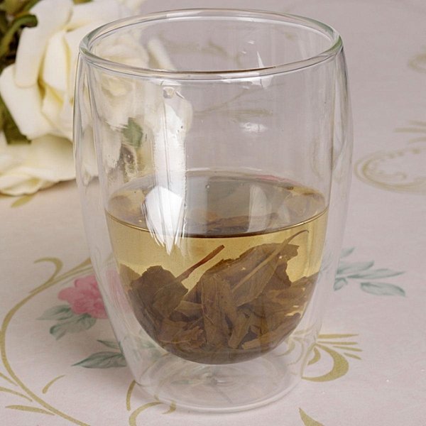 Double heat-resistant glass Bei Bei cup of coffee tea gift box