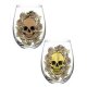 Drinking cup flat skull and rose