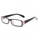 Classic style rectangular transparent lens eyeglass frame