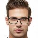 Optical Eyewear Non-prescription Eyeglasses Frame with Clear Lenses For Mens