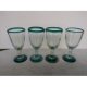 Hand-blown wine glass green water duck steel ware