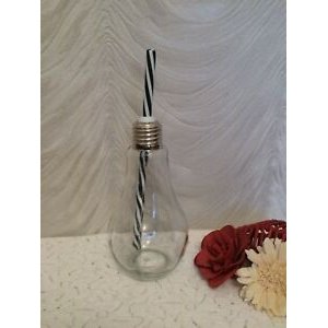 Bulb drinking glass bottle creative fun water glass