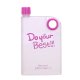 Clear book portable water bottle flat pad of paper beverage cup plastic water bottle pink