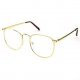 Along the corner transparent lens eyeglasses inspired a large circular metal rim