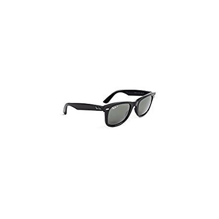 Wayfarer - Black Frame Crystal Green Polarized Lenses, 50mm