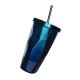 Travel coffee mug insulating vacuum double metal drinking