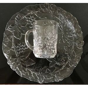 Glass plate and 8 oz matching cup