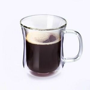 Heat-resistant borosilicate glass hollow glass manual coffee with milk glass