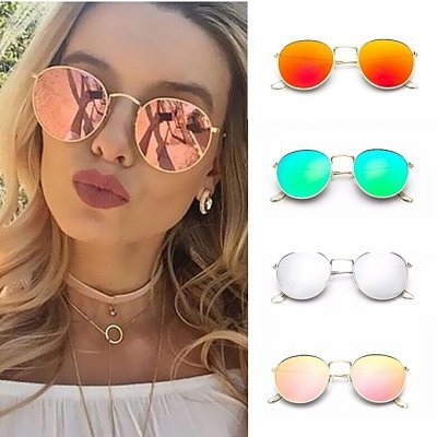 Women round sunglasses designer sunglasses female sunglasses female mirror lady sunglasses pointing man