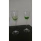 Wine glass green stem water cup