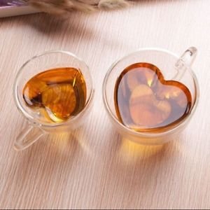 Heart-resistant double-walled glass beer drink tea mugs ware