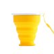 The portable foldable silicone drinking cup travel telescopic folding camping