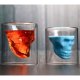 Creative glass goblet glass 3D skull form 0.8 ounce wine glass