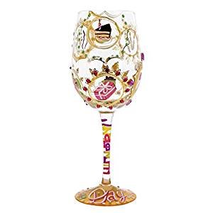 Artisans hand-painted wine glasses