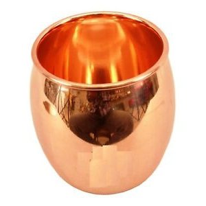 Round copper glass cup flat bottom wine set, 590 ml