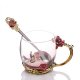 Red rose pattern glass-lined cup drip spoon handle high temperature mug gift decorative style: high style