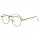 Classical small square clear lens glasses, metal frame