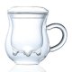 Bovine Milk double heat-resistant glass cup juice coffee cup