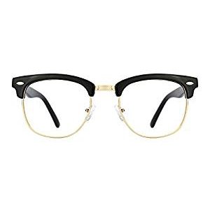 Blue Light Blocking Computer Glasses Horn Rimmed Eyeglasses,Anti Glare Fatigue Blocking Headaches Eye Strain