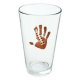 Handprint football novelty 16Oz pint drink glass tempered