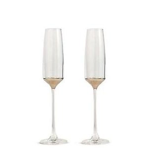 Silver-glass mix champagne flutes 170ML