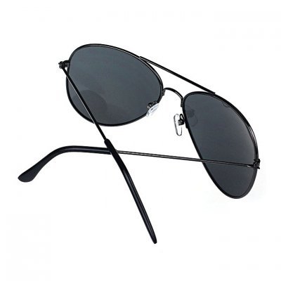 Men and women classic black metal sunglasses