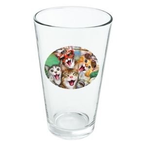 Cats 16 oz pint glasses, drinking cup