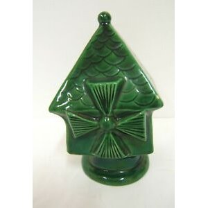 Breaking Muller Shaped Green Painted Pottery Retro