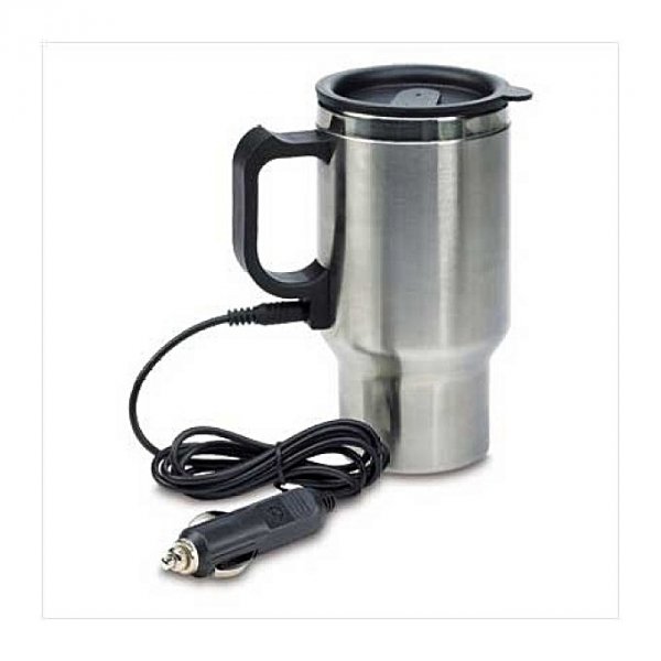 Heated stainless steel coffee cup mug car charger