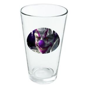 Purple evil clown naughty 16 oz pint glass