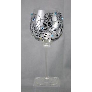 Wine glass dried hummingbird flower home drinking cup