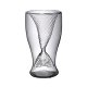 Innovation mermaid shape double glass beer mug for wine bar party transparent