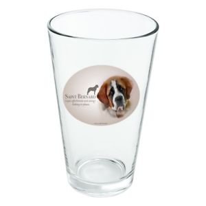 St. Bernard dog breed new 16 oz glass