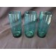 High-deep flat-bottom cup glass emerald green, 14.5CM high X 6CM wide