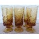 Vintage texture amber intimate glass with feet