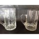 Glass flower etched clear glass, etched glass 750Ml