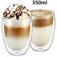 Double-wall design glass tea mugs resistant transparent glass