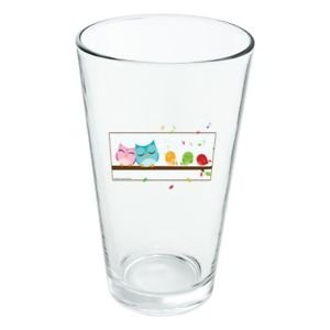 Owl Music 16 oz pint glass