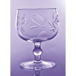 Vintage engraved dessert glass home glass