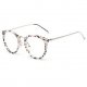 Round glasses frame female non-transparent metal glasses prescription eyewear