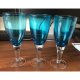 High blue, transparent champagne glass drink glass glassware goblet flute