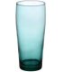 Thick-bottomed smoke green glass cooler, 16 ounces